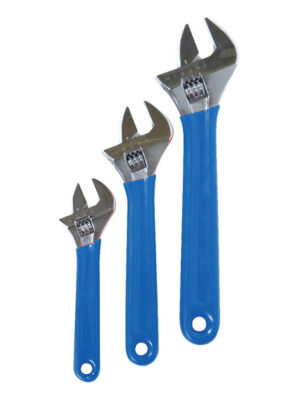 ADJ. WRENCH SET,6", 8", 10",CHROME,3 PC.